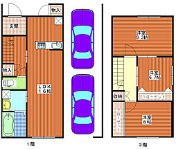 Ｒｉｖｅｒ＆Ｐａｒｋ 1階3LDKの間取り