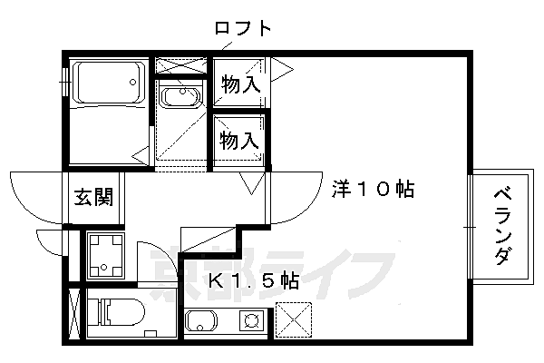 京都府京都市山科区竹鼻木ノ本町(賃貸アパート1R・2階・29.25㎡)の写真 その2