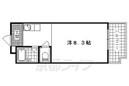 京都地下鉄東西線 椥辻駅 徒歩13分の賃貸マンション 5階1Kの間取り