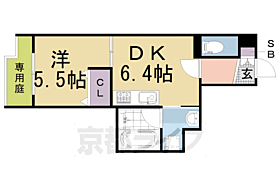 ＲＡＮ－ＦＵＳＨＩＭＩ 1-E ｜ 京都府京都市伏見区銀座町2丁目（賃貸マンション1DK・1階・32.09㎡） その2