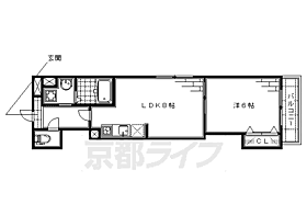 スクエアうずら野 302 ｜ 京都府京都市伏見区深草北蓮池町（賃貸マンション1LDK・3階・32.75㎡） その2