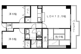 京都府京都市山科区勧修寺東北出町（賃貸マンション3LDK・7階・72.45㎡） その2