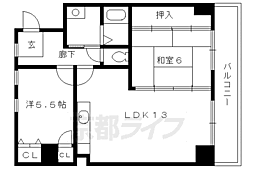 Ｔｗｉｎ’ｓ　Ｓｑｕａｒｅ　Ｅａｓｔ 2階2LDKの間取り