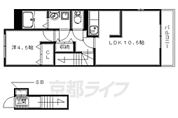 グレーシア 2階1LDKの間取り