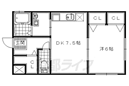 コーポ南城園 3階1DKの間取り