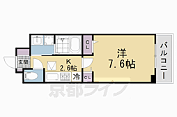 JR片町線(学研都市線) 同志社前駅 徒歩6分の賃貸アパート 1階1Kの間取り