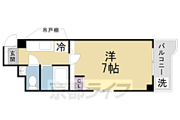 京阪本線 樟葉駅 徒歩4分の賃貸マンション 6階1Kの間取り