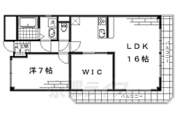 メゾン墨染 1階1LDKの間取り