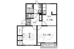 サクラ21 1階2DKの間取り