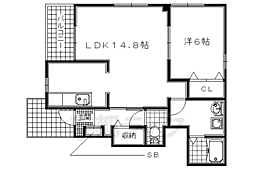 雅 1LDKの間取図画像