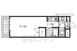 JR片町線(学研都市線) 同志社前駅 徒歩5分の賃貸マンション 1階1Kの間取り