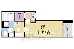 JR片町線(学研都市線) 長尾駅 徒歩9分の賃貸アパート 1階1Kの間取り