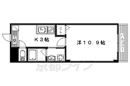 JR片町線(学研都市線) JR三山木駅 徒歩19分の賃貸マンション 1階1Kの間取り
