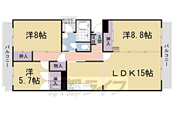 ＲＵＮＯＡＳ　Ｋｏｈａｔａ 4階3LDKの間取り