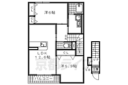 Ｇｌｏｒｉａ　ｈｅｉｍ 2階2LDKの間取り