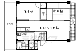 マグノリアコート 1階2LDKの間取り