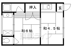 増田第3ハイツ 2階2Kの間取り