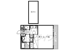 京都地下鉄東西線 椥辻駅 徒歩6分の賃貸マンション 3階1Kの間取り