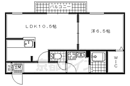 シャーメゾン弥生 1階1LDKの間取り