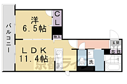 ｆｅｌｉｚｅ 1階1LDKの間取り