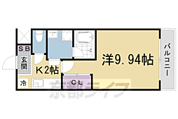 JR東海道・山陽本線 山科駅 徒歩6分の賃貸マンション 1階1Kの間取り