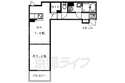 グランデ・カーサ・ケイII 1階1DKの間取り