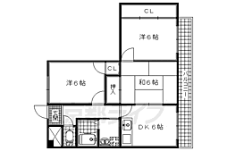 ザ・メドゥズ 2階3DKの間取り
