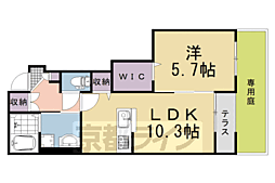 フィラーレ藤 103 1階1LDKの間取り