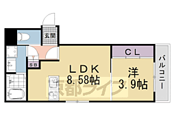 Ｐｏｒｔｏｆｉｎｏ六地蔵 301 3階1LDKの間取り