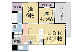 OKAYAMATE嘉平 2SLDKの間取図画像