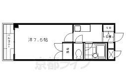 プロシード桃山 1Kの間取図画像