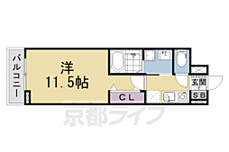 たばさはうすII 1Kの間取図画像