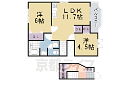 サンリットMORI 2LDKの間取図画像