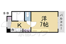 プリオール京都 1Kの間取図画像