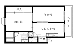 コーポラス桃山 2LDKの間取図画像
