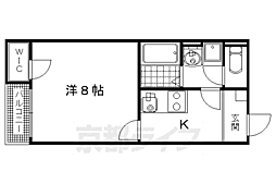レオパレスレオネクスト天 1Kの間取図画像