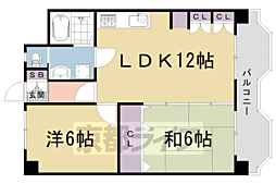 京都四条グランドハイツ 2LDKの間取図画像