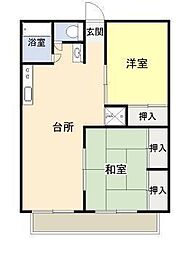 アーバンライフ本郷Ｃ棟 2階2LDKの間取り