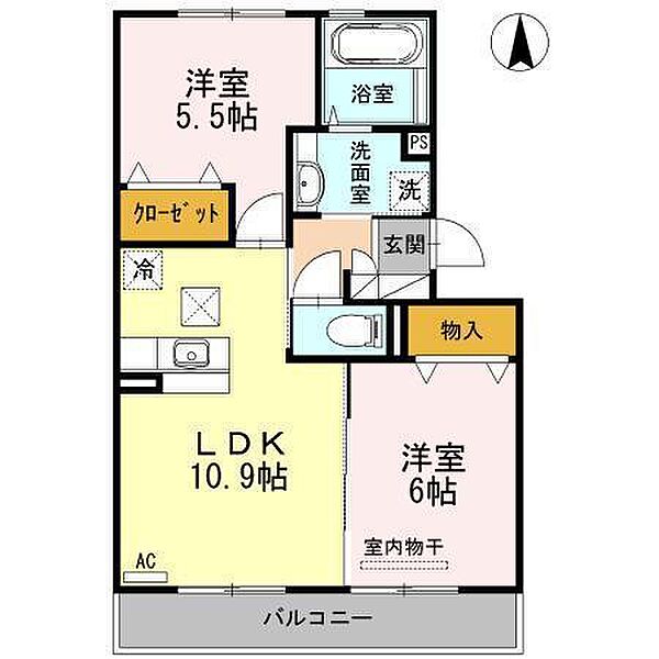 リアントゥール 107｜宮崎県宮崎市大字郡司分(賃貸アパート2LDK・1階・52.27㎡)の写真 その2