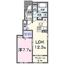 グランブルー　Ｄ  ｜ 宮崎県都城市吉尾町（賃貸アパート1LDK・1階・50.14㎡） その2