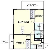 アルテマイスター和知川原 206 ｜ 宮崎県宮崎市和知川原3丁目（賃貸マンション2LDK・2階・53.97㎡） その2