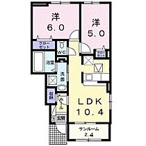 プランドールM VI  ｜ 宮崎県宮崎市恒久6丁目（賃貸アパート2LDK・1階・53.63㎡） その2