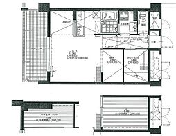 アルテマイスターカサミラ 8階ワンルームの間取り