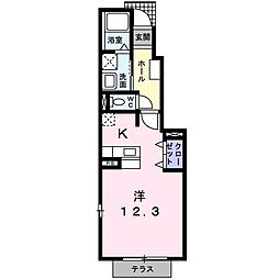メゾン・ジュネスＡ 1階ワンルームの間取り