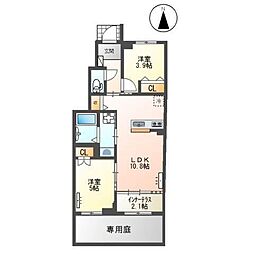 Ｌａｕｇｈ　Ｔａｌｅ 1階2LDKの間取り