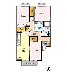 ファミール本郷 1階3DKの間取り