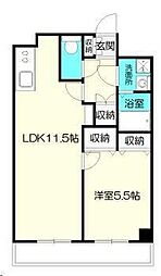 グラシアス 4階1LDKの間取り