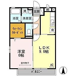 iパラッツオ 3階1LDKの間取り