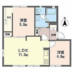 間取図画像 2LDK