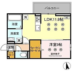 D-resena Solaire 1LDKの間取図画像